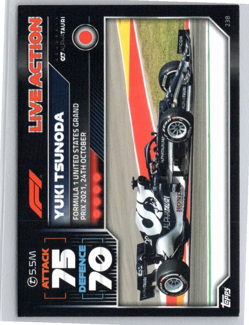 2022 Topps F1 Turbo Attax - Yuki Tsunoda #238 for sale | eBay