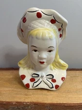 VTG, Dutch Baker, Blonde Girl, Wall Pocket or Shelf Sitter. Ceramic