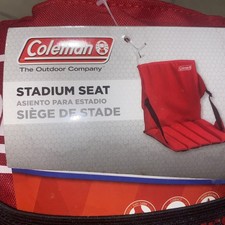 Set Of 2 Coleman Portable Stadium Seat Cushion with Backrest Red You And Yours