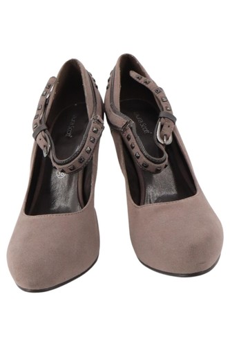LAURA SCOTT Slingback Pumps Braun Gr. 38 Damen High Heels Nieten - Bild 2 von 3