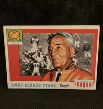 1955 Topps All American - Amos Alonzo Stagg #38 (RC), Yale, Chicago, Pacific