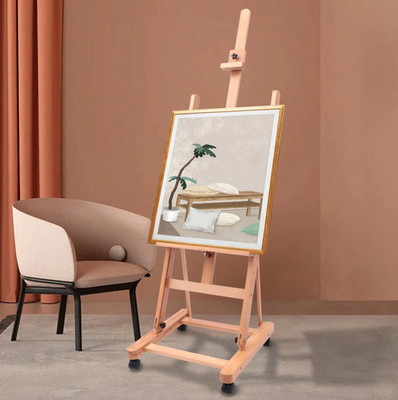 Große Studio Künstler Staffelei Schwerlast H-Rahmen Buchenholz Malerei Kunst verstellbar