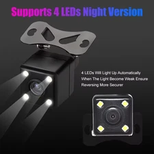 Car Reverse Rear View Backup Camera 170° CMOS 4 LED HD Night Vision Waterproof