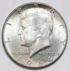 1964 50c Kennedy 90% Silver Half Dollar - RAW - Amazing Luster