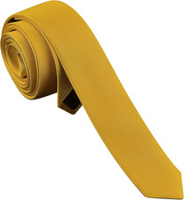 Men's Skinny Ties Solid Color Formal Neckties 1.58" 4CM Slim Ties For Men