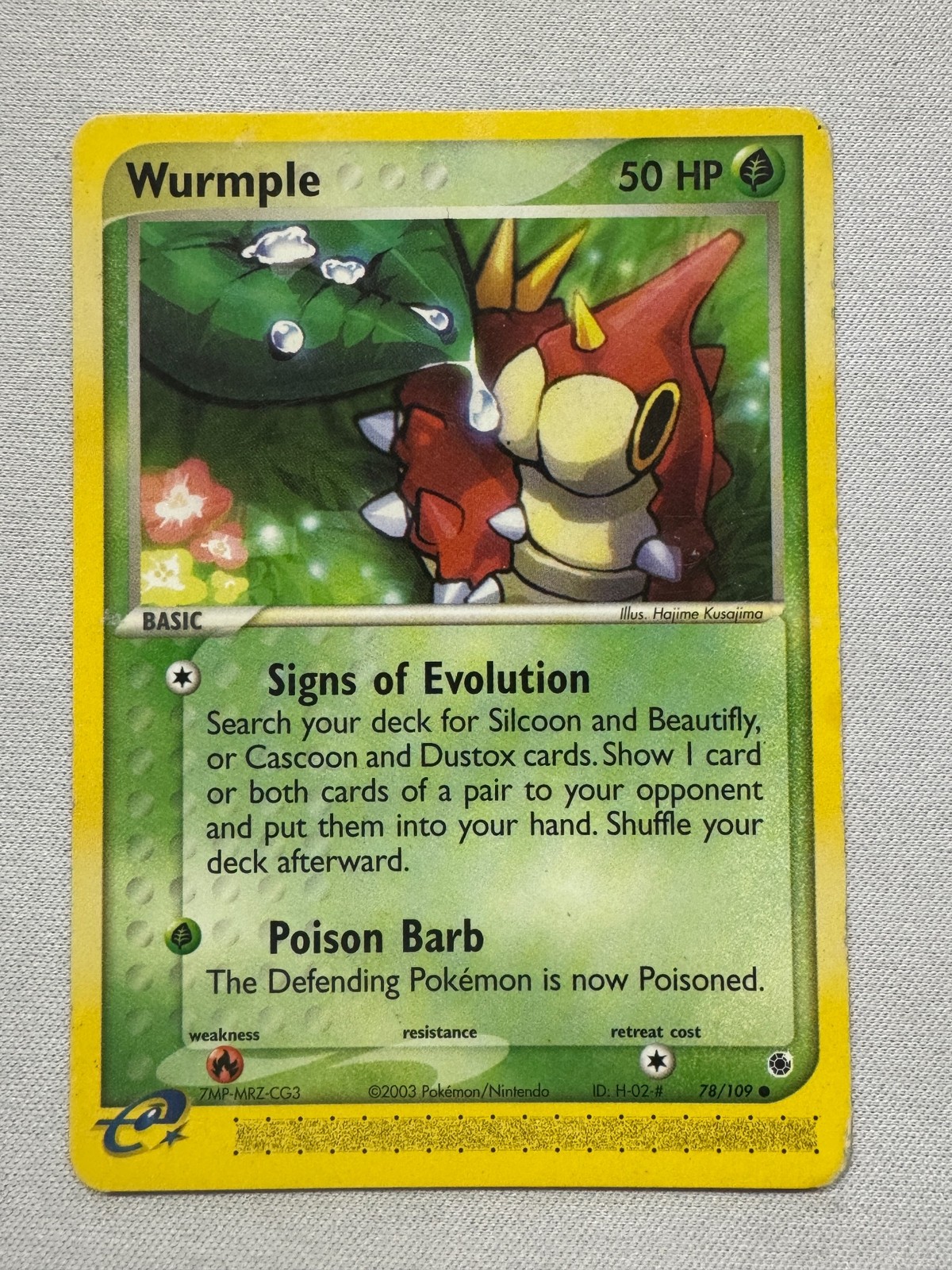 Wurmple 78/109 Common Ruby & Sapphire Pokemon Heavily Played
