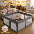 NEW Dark Grey Baby Playpen 50x50 Indoor Outdoor Play Yard