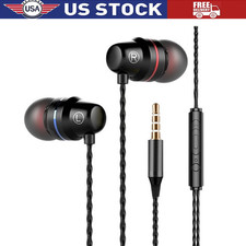 HIFI Bass Stereo Wired Earbuds Headset In-Ear Earphone Headphone MIC 3.5mm USB-C