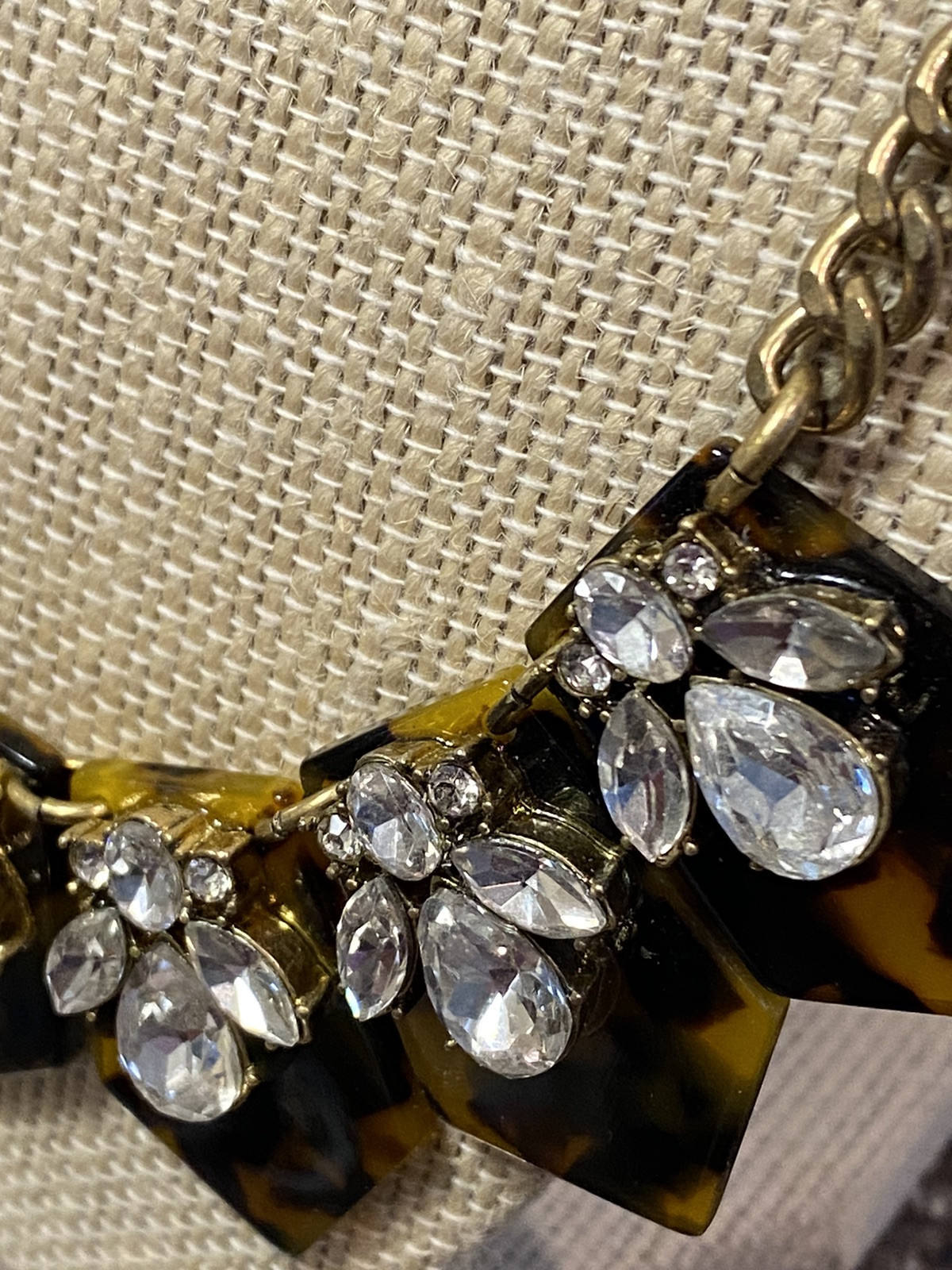 J. Crew Statement Rhinestone Adjustable  Tortoise… - image 4