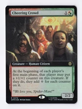 Cheering Crowd (Extended Art) (Foil) 0270 (R) MTG Marvel's Spider-Man (SPM)