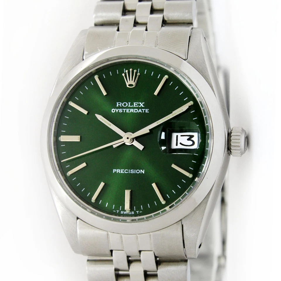 Vintage Rolex Oysterdate Precision 34mm Men Steel Watch Ref 6694 - Image 2 of 4