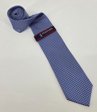 Stafford Silk Woven Mens Tie Blue Geometric W 3.5 L 60 NWT Business Career Suit