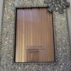FW By Night Silver Snowflake Glitter 5x7 Photo Frame Clear Glass Freestanding — photo 1