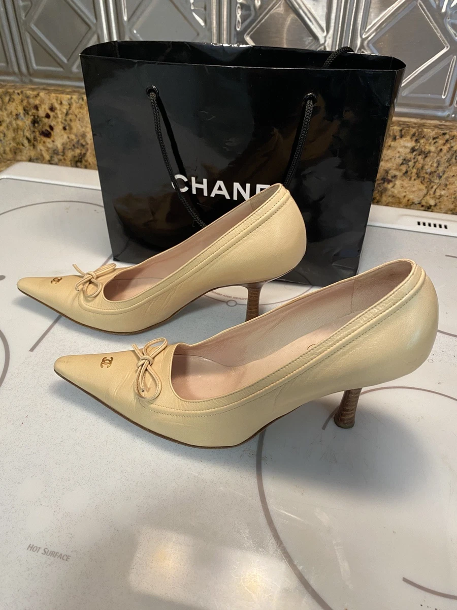CHANEL Women's Pump Leather Upper with Vintage for sale | eBay