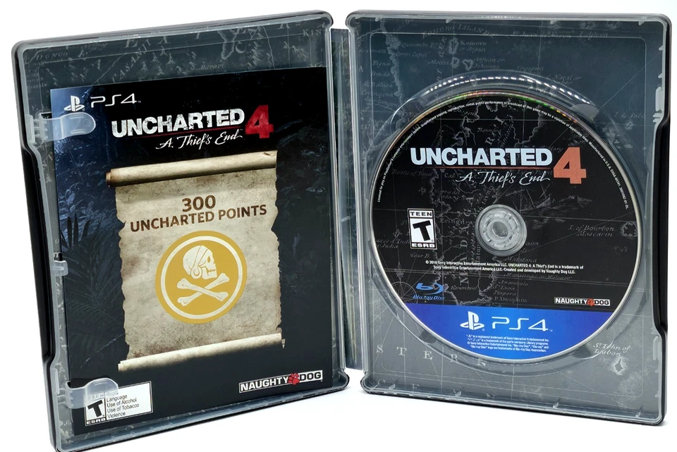 Uncharted 4 A Thief's End Special Limited Edition Steelbook W Artbook no Sticker - Image 2 of 4