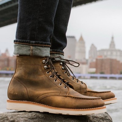 Thursday Boot Company Diplomat Moc Toe Leather Boot Burnt Copper Brown Mens 11.5