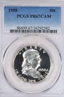 1958 Franklin Half Dollar Proof PCGS PR 67 CAM PF 67 CAMEO Frosty Silver Coin