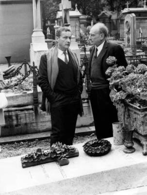 Jean Louis Barrault Philippe Soupault funeral Andre Breton Ba- 1966 Old Photo