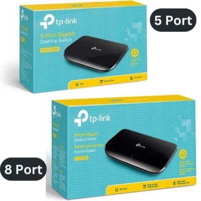 TP-Link TL-SG1005D 8-Port Gigabit Desktop Switch  10/100/1000Mbps-RJ45