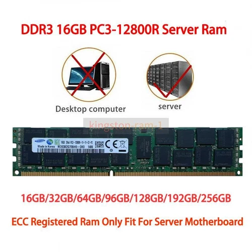 Samsung 16GB/32GB/64GB DDR3 1600MHZ PC3-12800R 2Rx4 REG ECC Server Ram 1.5V Lot