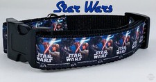 Sci Fi dog collar handmade adjustable buckle collar 1" or 5/8" wide or leash