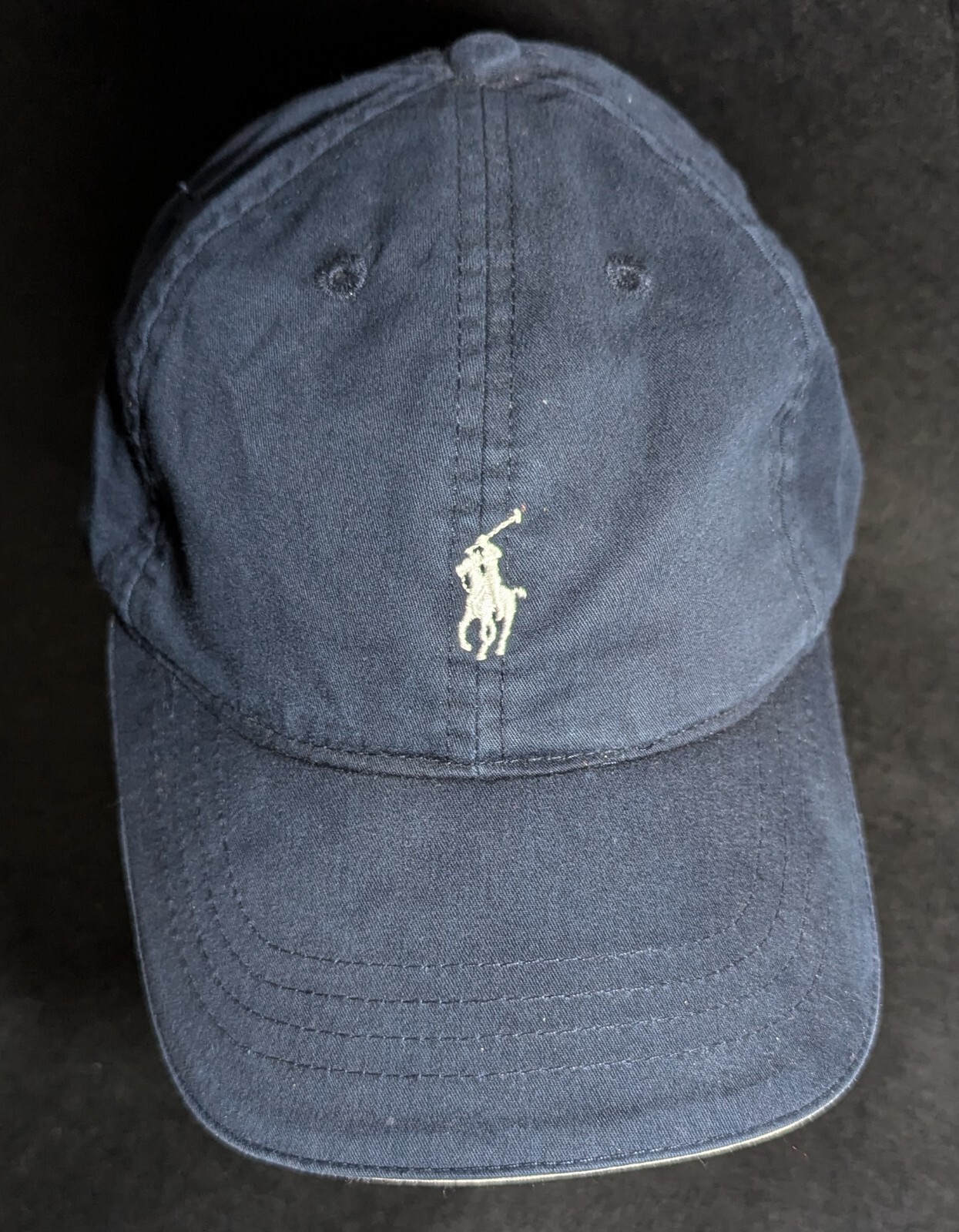 Cappello Berretto Ralph Lauren Polo Golf Pony 100% Cotone Baseball Golf Vintage Blu