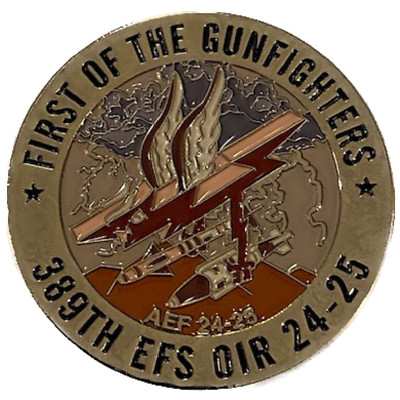 AIR FORCE  389TH FIGHTER SQUADRON F-15E STRIKE EAGLE  DESERT CHALLENGE COIN