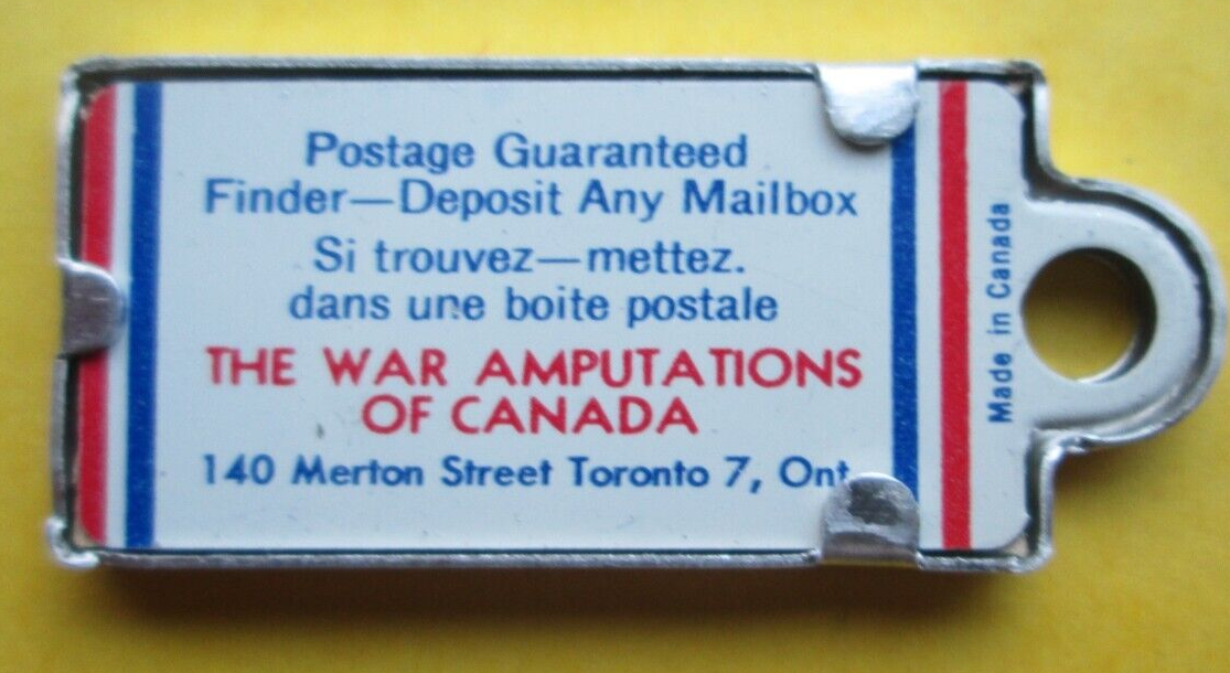 VINTAGE NORTH WEST TERRITORIES 1965 War Amps License Plate Keytag