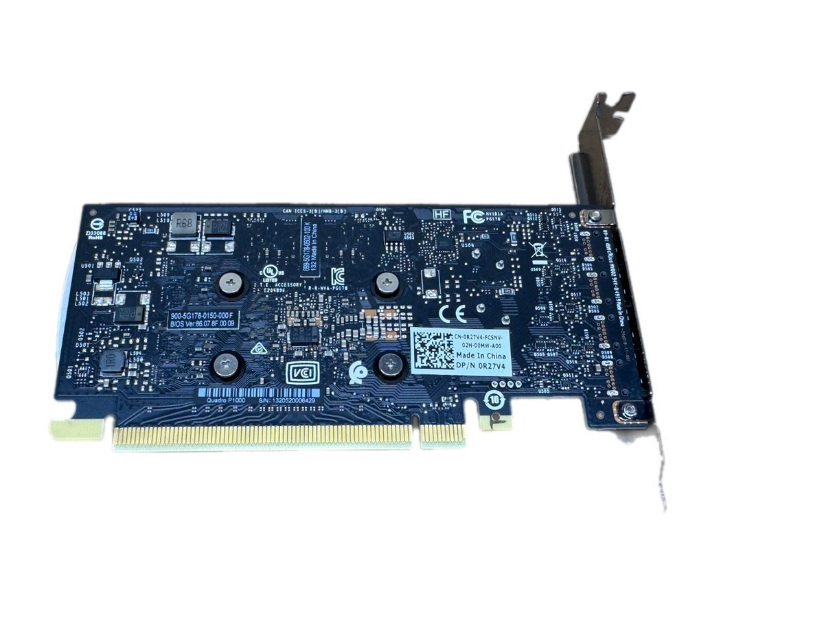 NVIDIA Quadro P1000 4GB GDDR5 4-Port Video Graphics Card / Module