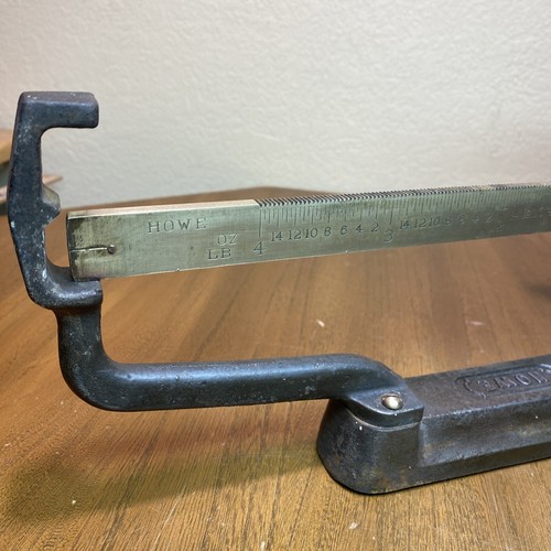 Howe Scale Post Office Brass Cast Iron Vtg Antique - Picture 3 of 11