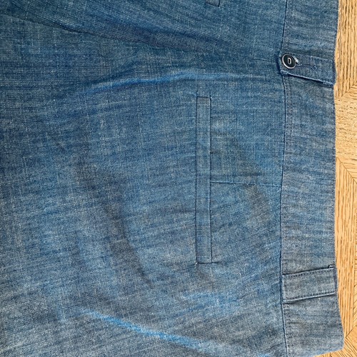 NWT Isaac Mizrahi Women's Indigo Chambray Blue Tailored Shorts Size 10 (34x5) - Picture 11 of 12