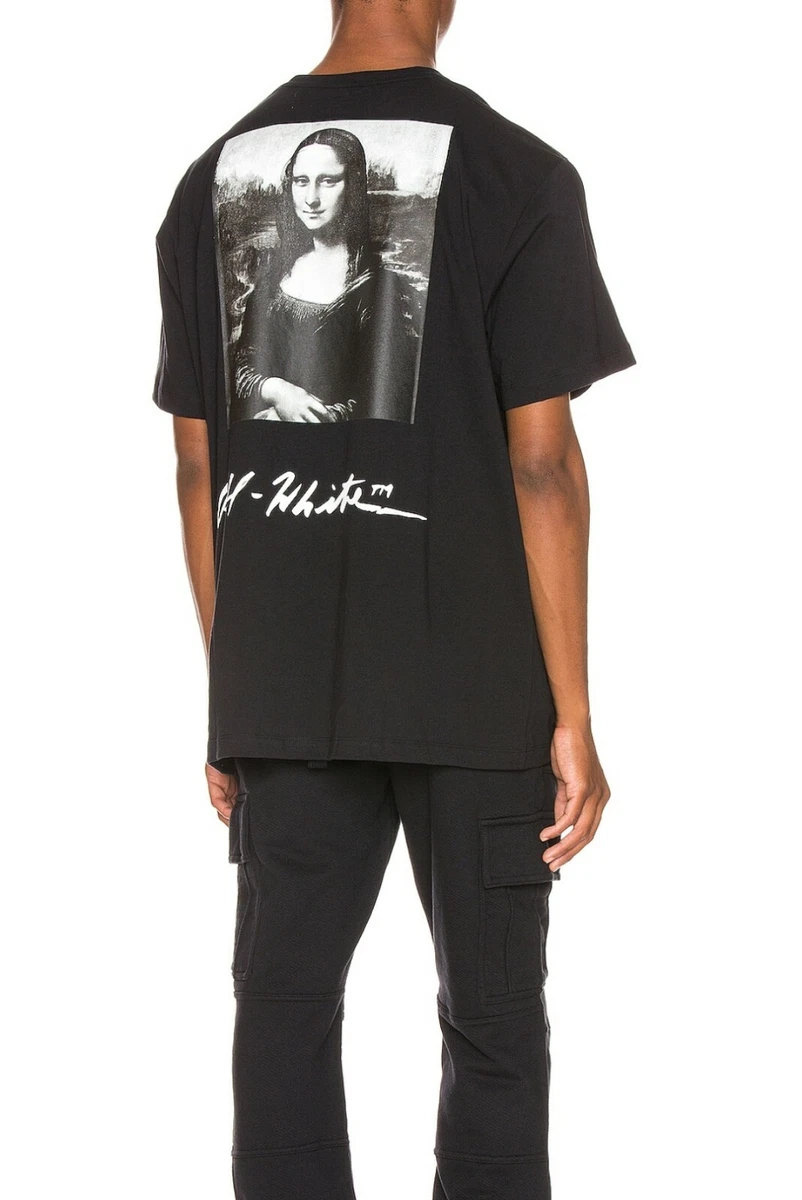 Off White T Shirt Mona Lisa Gioconda Black and White Size XL