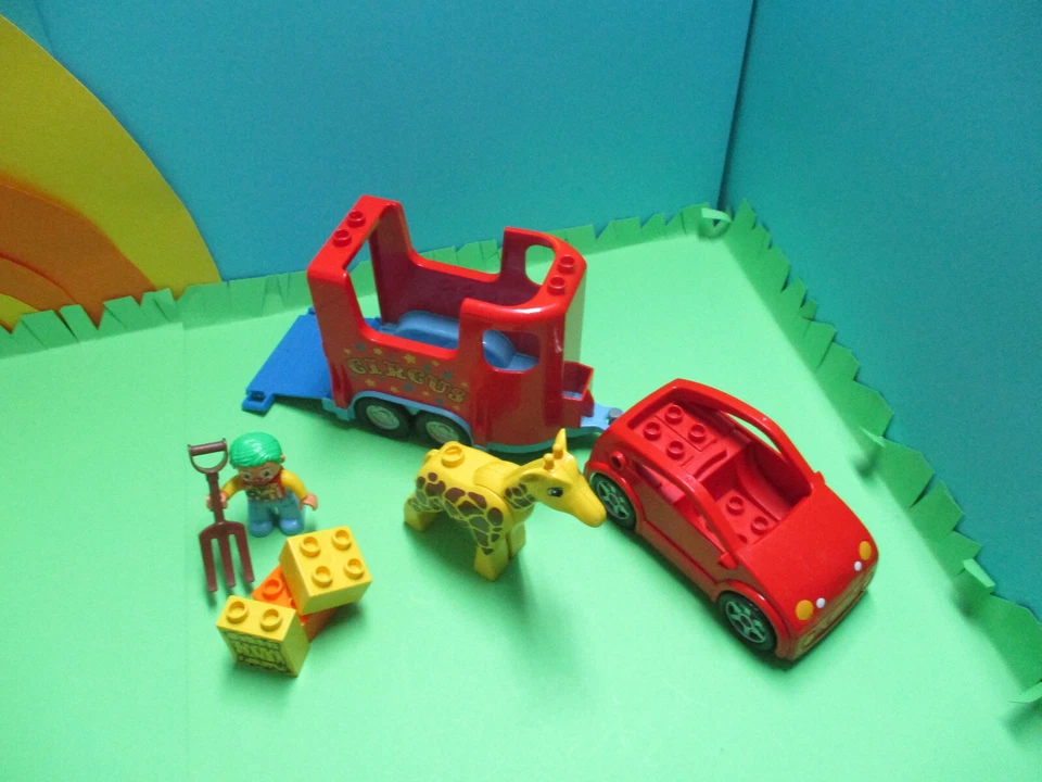 ( GB28 / 4 ) LEGO Duplo Zirkus Set Auto Giraffe Clown - Bild 2 von 4