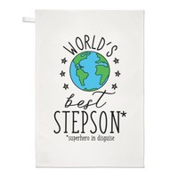 World's Best Stepson Geschirrtuch SpüLlappen Lustiger Witz Best Toll Familie