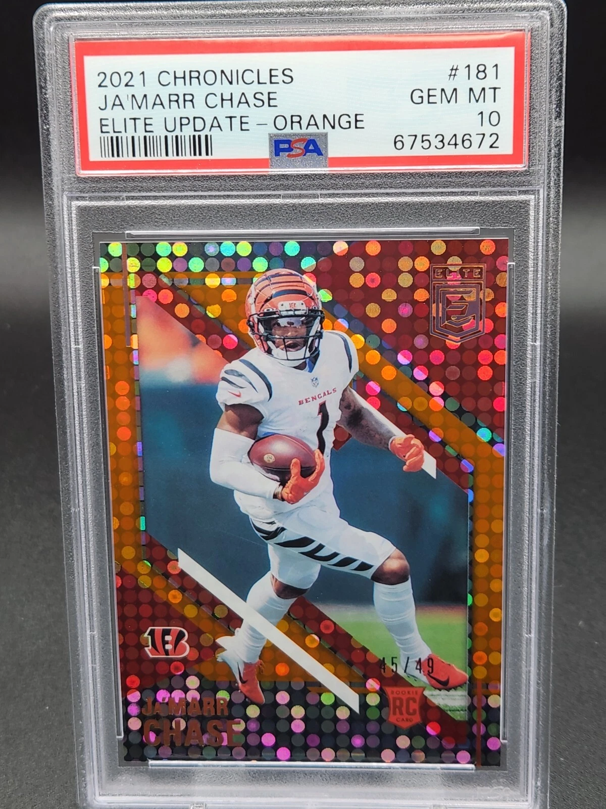 JaMarr Chase Panini Chronicles Elite Update #181 Orange