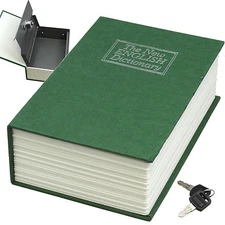 New Green Creative Key Lock Dictionary Book Hidden Safe Hide Cash Stuffs (Small
