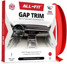 All-Fit Gap Trim Interior Custom Automotive Trim - Universal Fit - (Red)