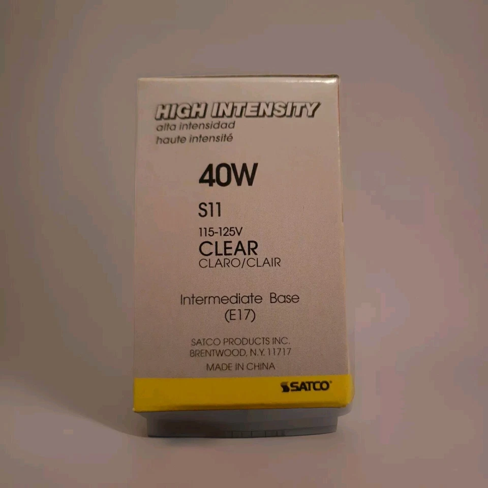 Satco S3629 Intermediate Base 40-Watt S11 Light 1 Count - Clear - Image 2 of 3