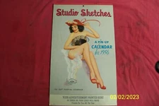 Original 1956 TN Thompson STUDIO SKETCHES Pin Up CALENDAR