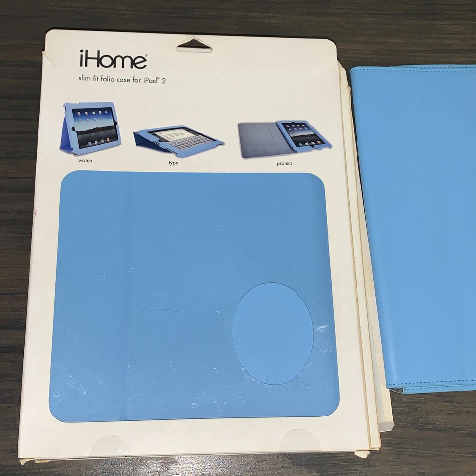 iHome Smart Book for Apple iPad 2 Full Front & Back Protection Light Blue New  - Image 2 of 4