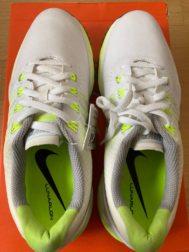 Nike Women's Lunar Control 3 Golf Shoes 7M 704676-101 White/Volt/Silver - Image 2 of 4