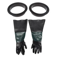 PAIR OF 60CM/24" HEAVY DUTY WORK SANDBLASTING GLOVES FOR SAND BLAST CABINETS