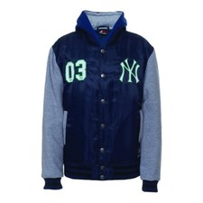 GIUBBOTTO MAJESTIC MNY1285 MIX FABRIC NEW YORK YANKEES  BLU NAVY