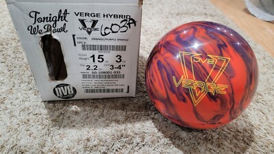DV8 Verge Hybrid Bowling Ball 1st Quality | 15 Pounds | 3-4'' Pin | 2.2oz TW