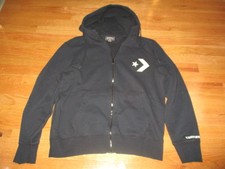 Vintage CONVERSE Raised Stitched Zippered LG Hooded Sweatshirt