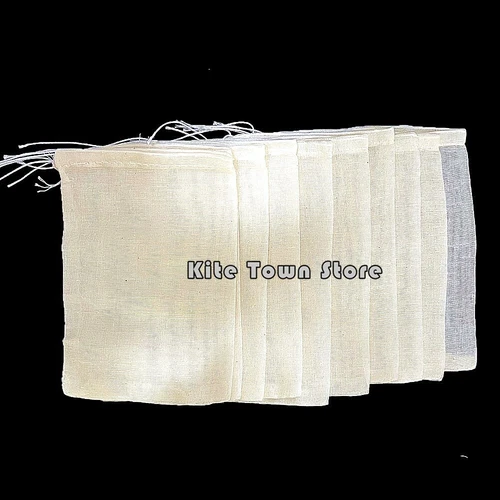 100/300 Cotton Muslin Drawstring Bags Coffee Tea Bath Soap Herb 3x4 4x6 6x8 8x12 - Picture 2 of 9