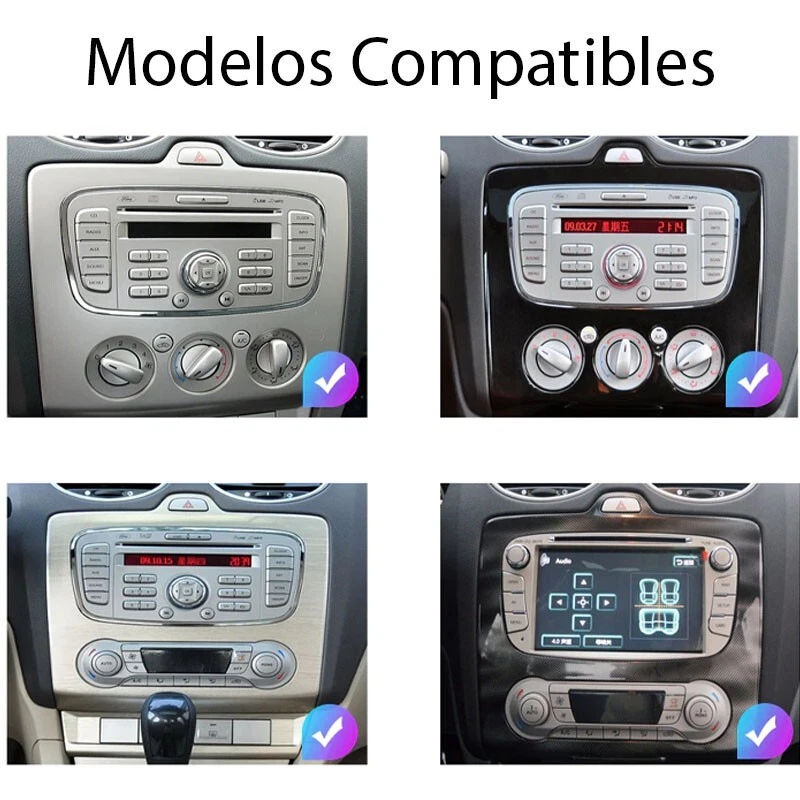 Radio Pantalla Android 12 GPS USB CARPLAY BT para Ford Focus 2 Mk2 2004-2011 - Imagen 4 de 4