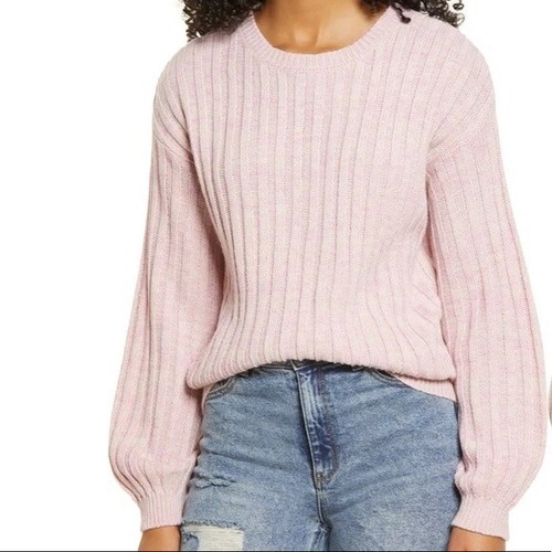 BLANKNYC Women's Good Mood Pullover Sweater - Asymmetrical Stripes, Casual Knit Top - View #7