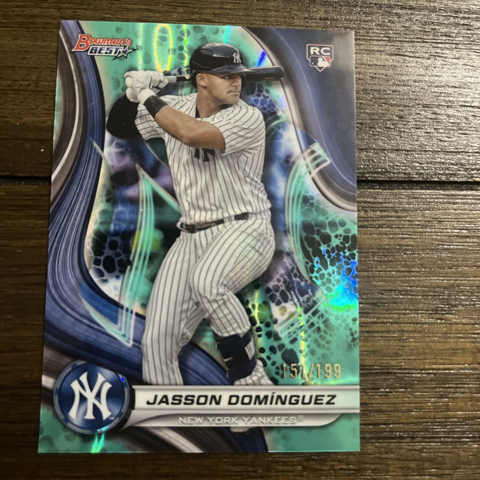 2024 Bowmans Best Jasson Dominguez RC Aqua Refractor Yankees 151/199