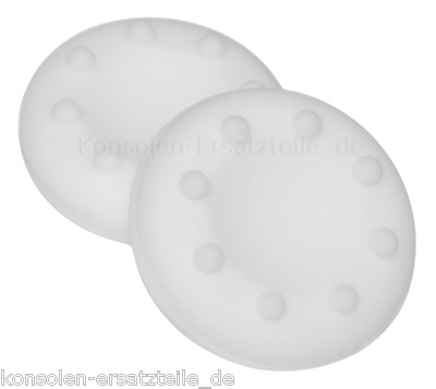 2 x Thumbstick Gummi Daumen-Kappe für Xbox 360 Analog Controller Joystick -weiß 